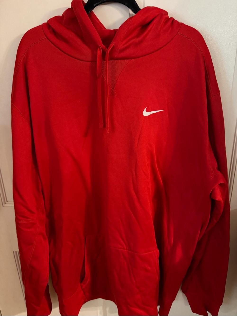 Nike Red Pullover Hoodie with White Swoosh